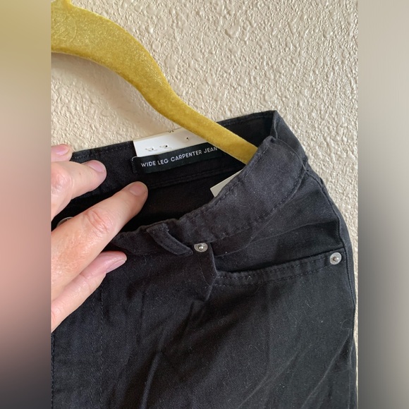 Free Assembly Girls Black Carpenter Wide Leg Jeans NWT 🌴 - Picture 8 of 10